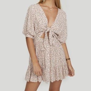 FAITHFUL the brand Marigot floral pastel azalea mini dress size 6